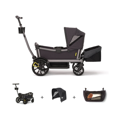 Veer Strollers - Wagon Veer Cruiser City XL Essentials (Cruiser City XL, Basket, Canopy)