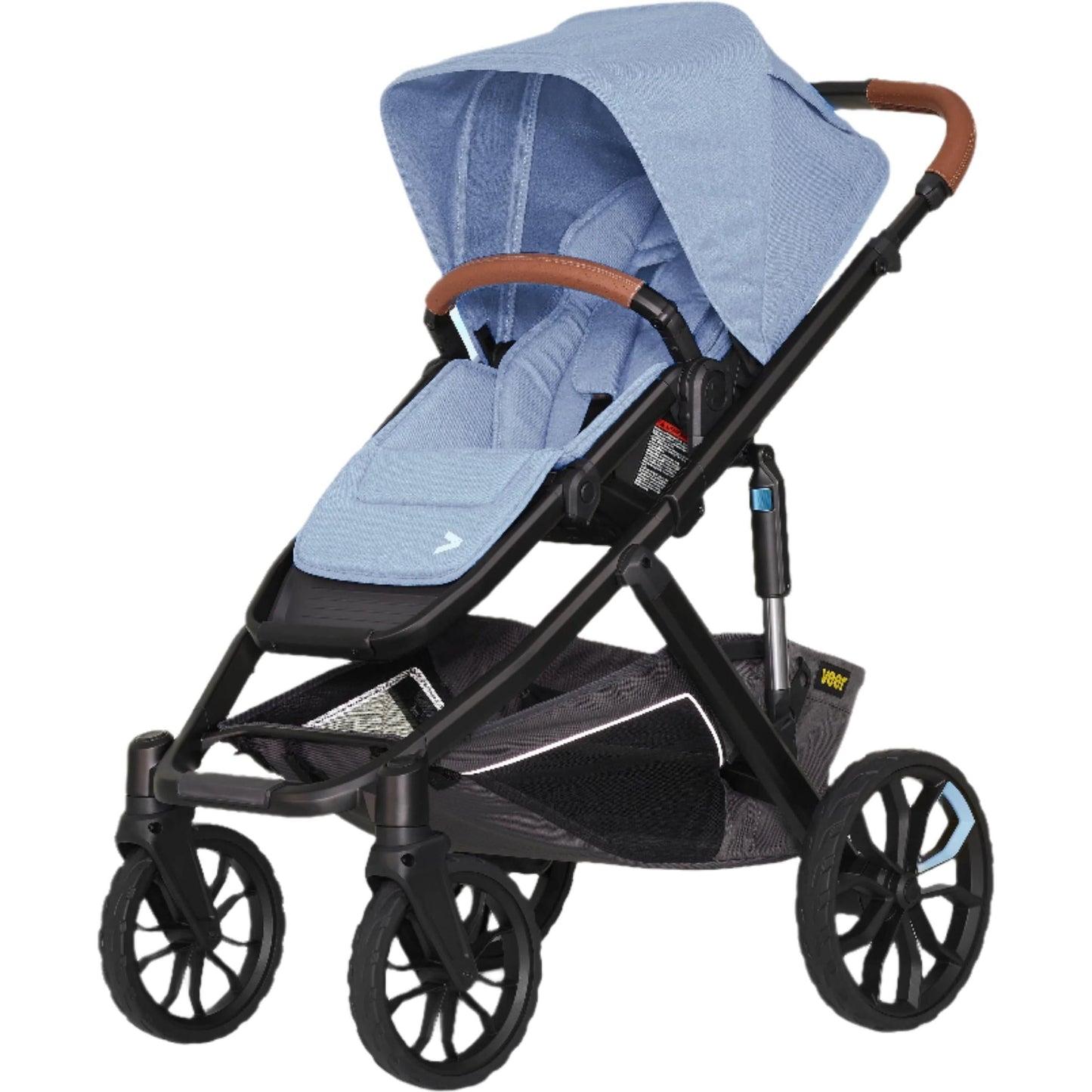 Veer Strollers - Single Blue Beryl Veer Switch&Roll Stroller (Switchback Seat, &Roll Frame)
