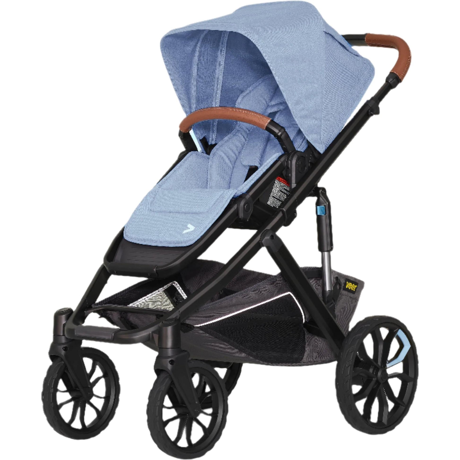 Veer Strollers - Single Blue Beryl Veer Switch&Roll Stroller (Switchback Seat, &Roll Frame)