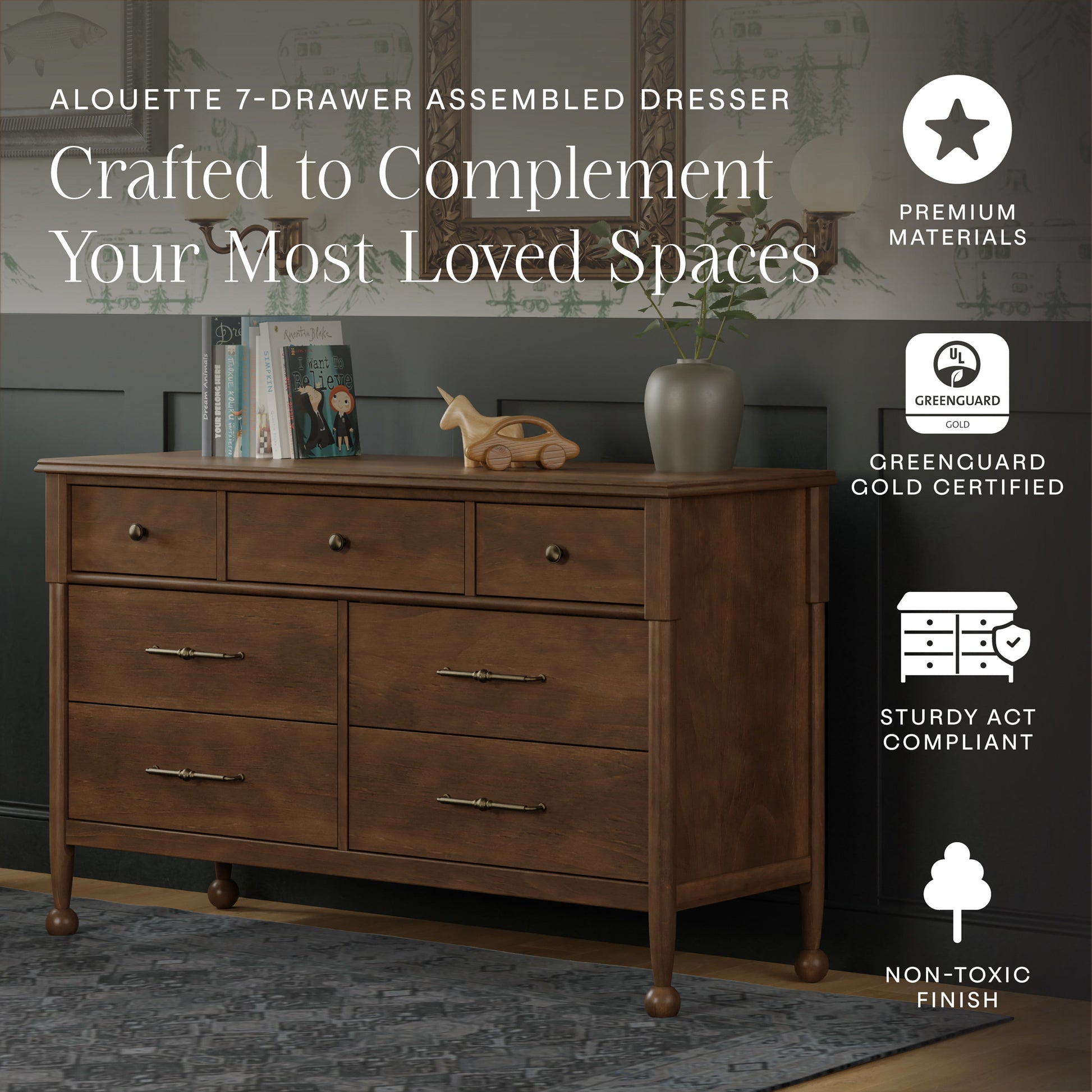 Namesake Alouette 7-Drawer Wide Dresser 56”