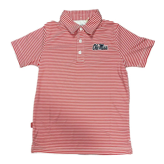 Vive La Fete Red / 2 Toddler Vive La Fete Boys Ole Miss Red Stripe Polo Shirt