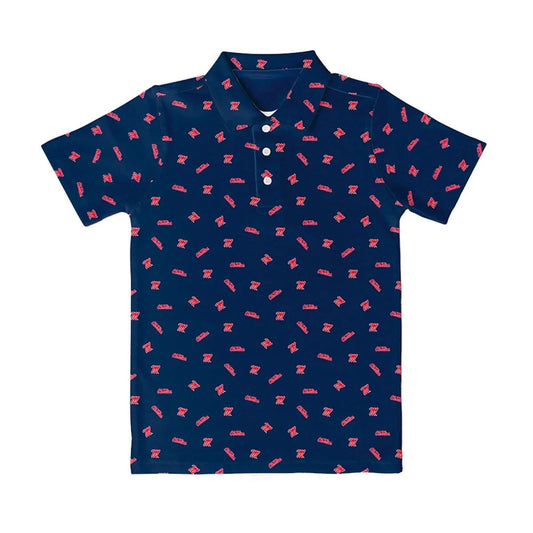 Vive La Fete Navy / 2 Toddler Vive La Fete Boys Ole Miss Repeat Logo Polo Shirt