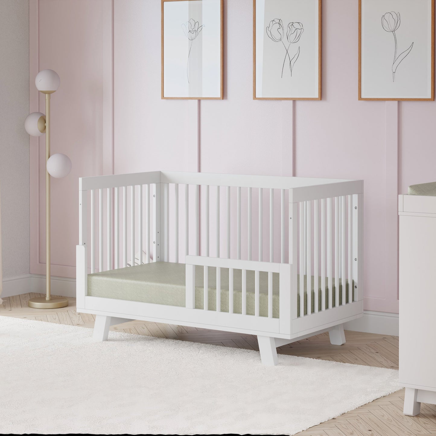 Babyletto Hudson 3-in-1 Convertible Crib with Toddler Bed Conversion Kit