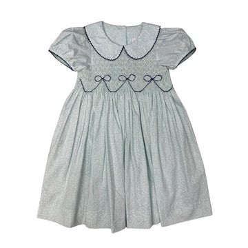 Whimsy Bay Kids Navy / 2 Toddler Whimsy Bay Kids Beckingham Bow Smocked Dress