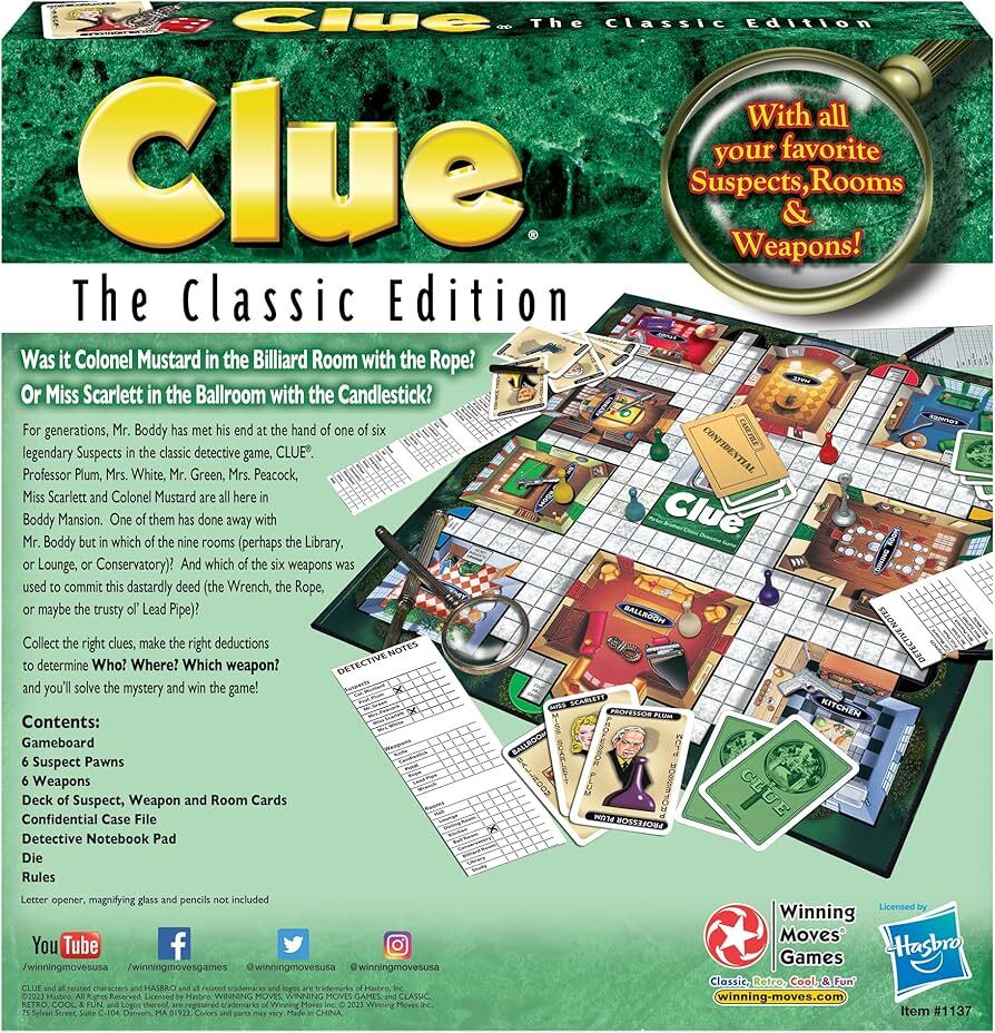 Winning Moves Games Winning Moves Clue® The Classic Edition