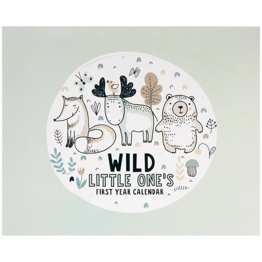 CR Gibson Baby Books Woodland Adventure Baby's First Year Keepsake Calendar