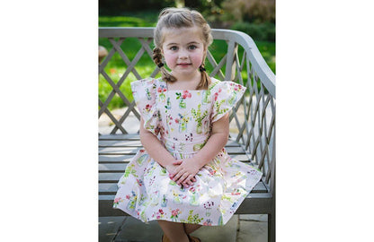 Worthy Threads Pink Plants Vintage Dress