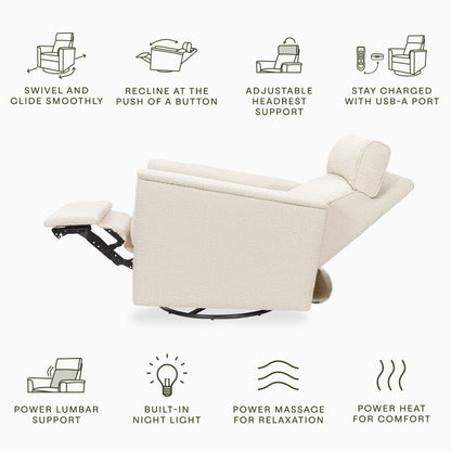 Namesake Willa Deluxe Power Recliner and Swivel Glider with Heat & Massage