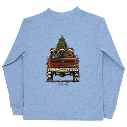 J Bailey Long Sleeve Logo Tee - Christmas Pups