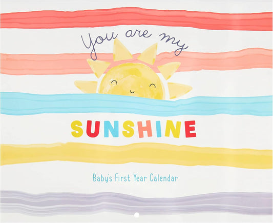 CR Gibson Baby Books You Are My Sunshine Baby's First Year Keepsake Calendar