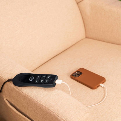 Babyletto Kiwi Deluxe Power Recliner & Swivel Glider with Heat and Massage