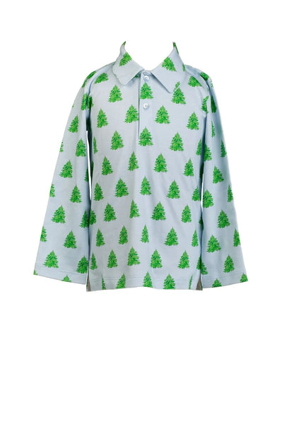 Proper Peony Boys Blue Tannenbaum Polo