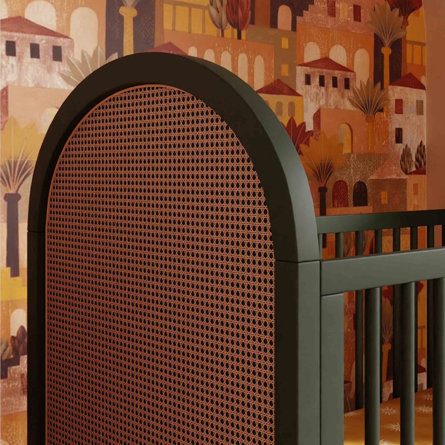 Babyletto Bondi Cane 3-in-1 Convertible Crib with Toddler Bed Conversion Kit