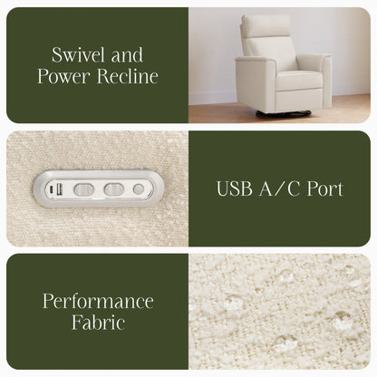 Namesake Willa Plus Power Glider Recliner + Power Headrest