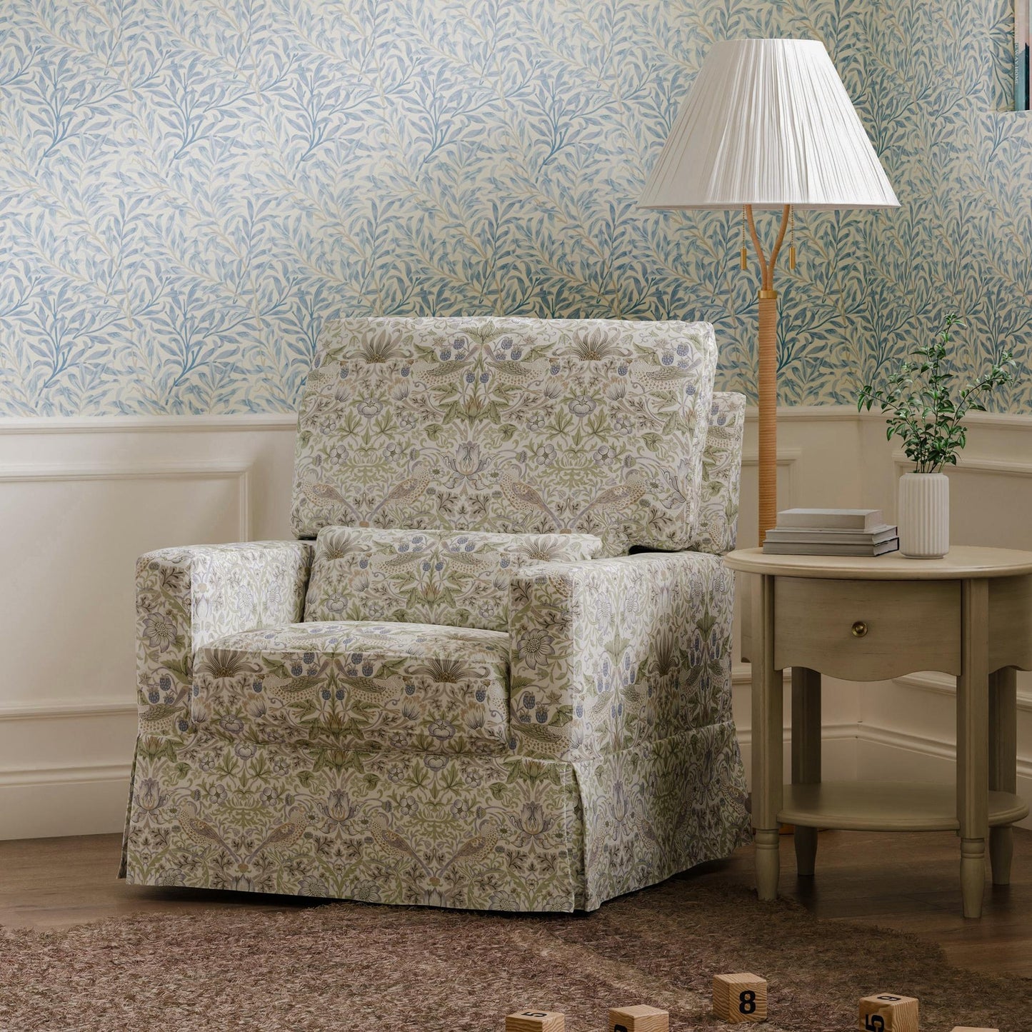 Morris & Co. x Namesake Crawford Pillowback Comfort Swivel Glider