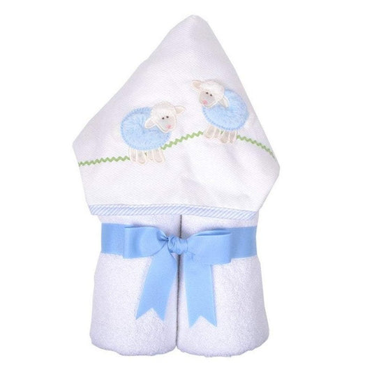 3 Marthas Everykid Hooded Towel Blue Lamb