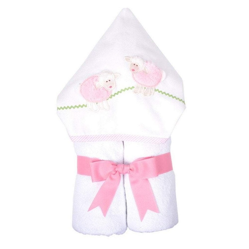 3 Marthas Everykid Hooded Towel Pink Lamb