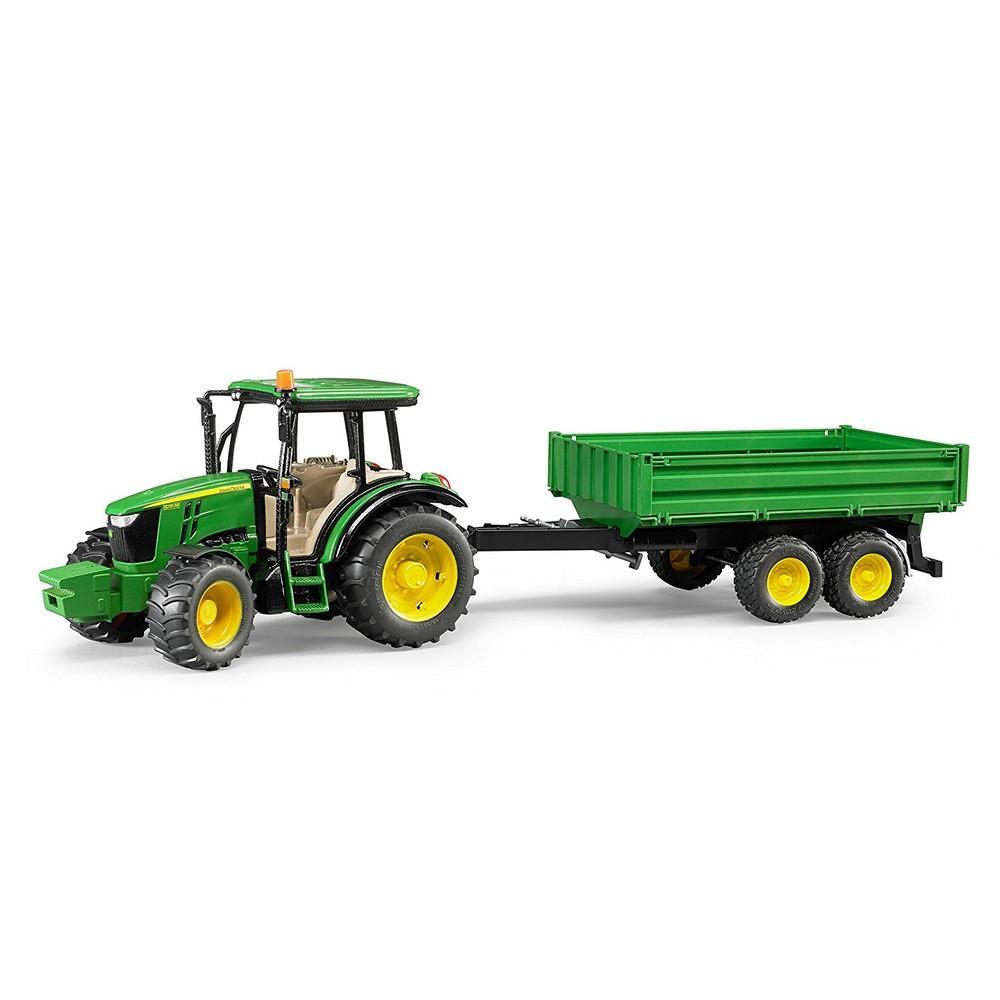 Bruder John Deere 5115M Tractor with trailer