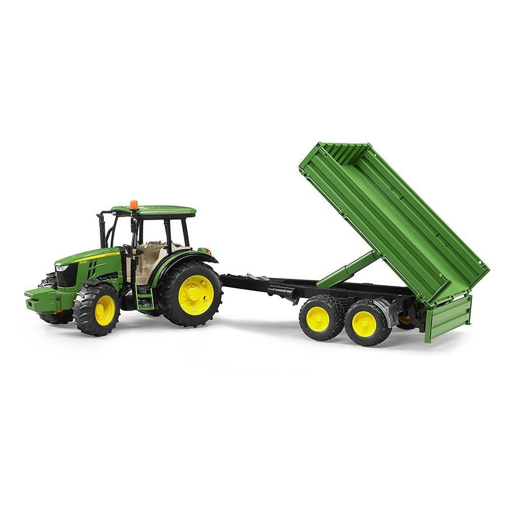 Bruder John Deere 5115M Tractor with trailer