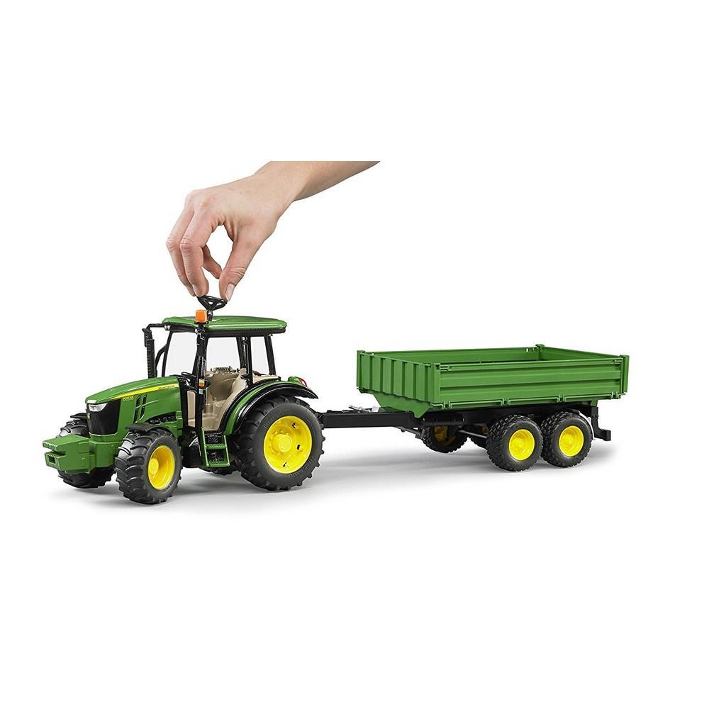 Bruder John Deere 5115M Tractor with trailer