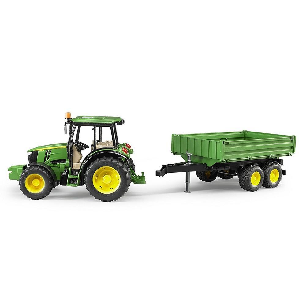 Bruder John Deere 5115M Tractor with trailer