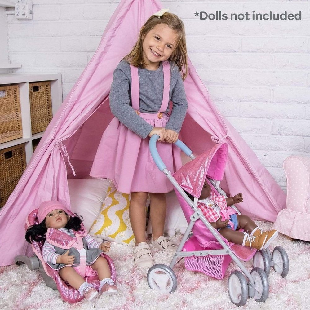 Adora Charisma Baby Doll Glam Glitter Stroller Pink