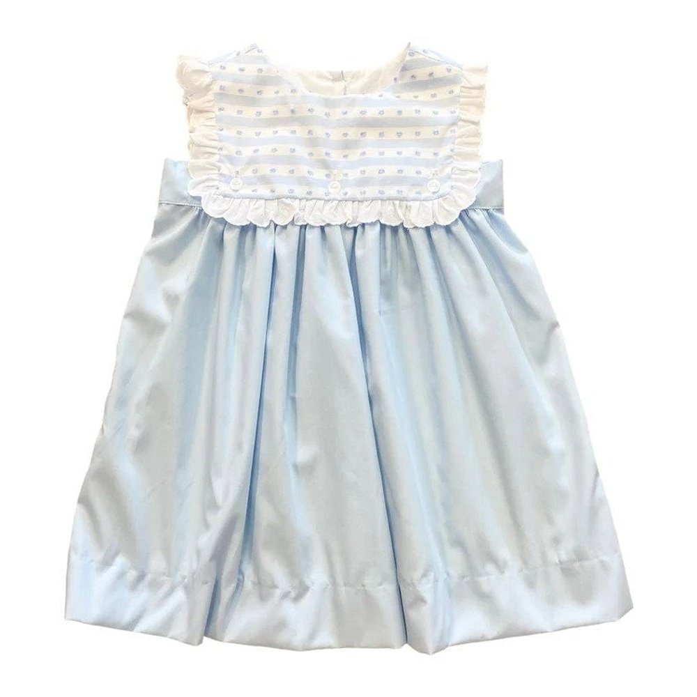 Anvy Kids Swiss Dot Emma Dress Blue Broadcloth