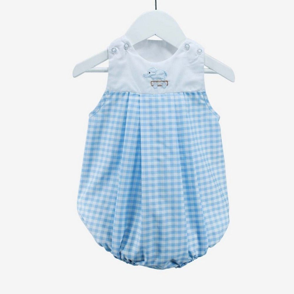 Baby Blessings Lucas Elephant Light Blue Bubble