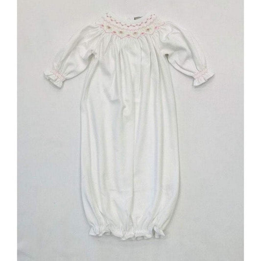 Baby Bliss White Smocked Gown