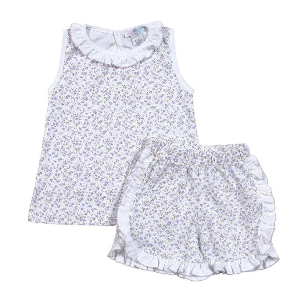 Baby Loren Pajamas 2 Toddler / Purple Baby Loren Leyla Purple Floral Short Set
