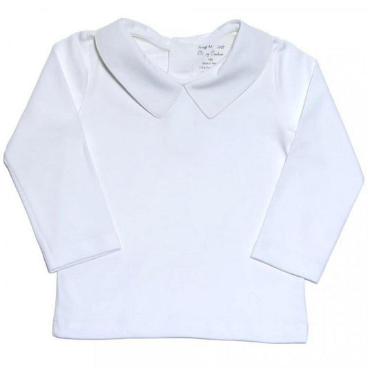 Baby Loren White Peter Pan Collar Long Sleeve Shirt