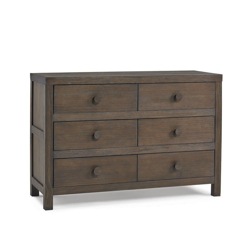 Ti Amo Castello Baby Nursery Double Dresser Weathered Brown