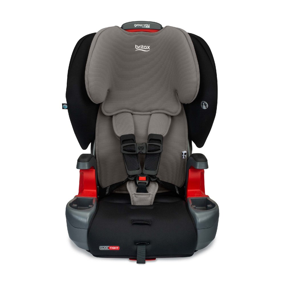 Britax Child Safety Grow With You ClickTight Harness-2-Booster Child Car Seat Grey Contour SafeWash