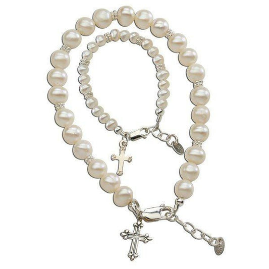 Cherished Moments Mommy and Me Infant Bracelet with Cross