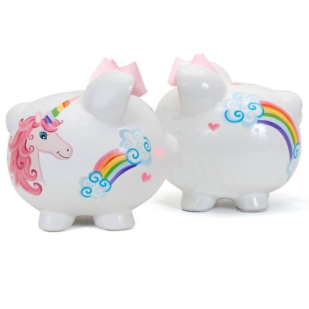 Child to Cherish Unicorns & Rainbows Piggy Bank