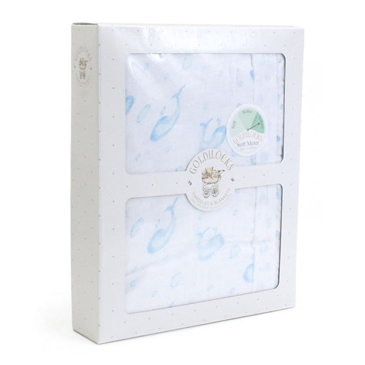Child To CherishChild to Cherish Goldilocks Blanket Bubble and Whales BlueBabysupermarket