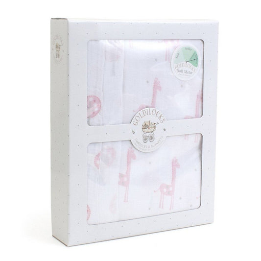 Child To CherishChild to Cherish Goldilocks Blanket Giraffes and Trees PinkBabysupermarket