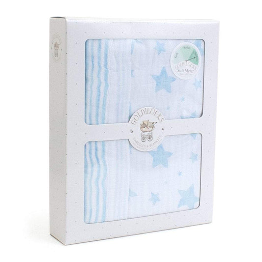 Child To CherishChild to Cherish Goldilocks Blanket Stars and Stripes BlueBabysupermarket