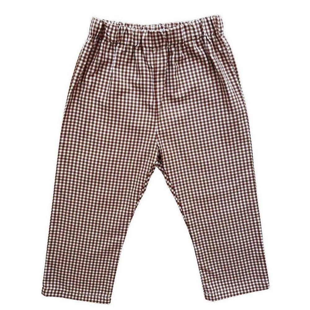Color Works By Funtasia Too Pull On Boy Pant Brown Check