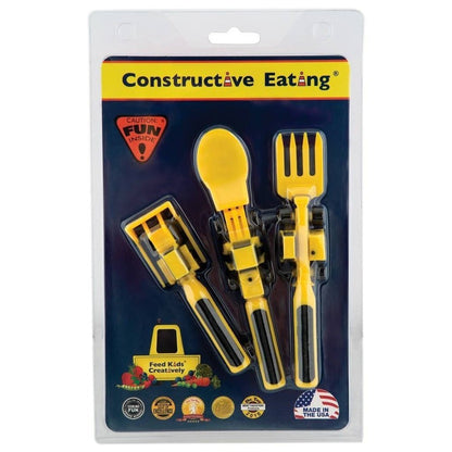 Constructive Eating Construction Utensils 3 Piece Set