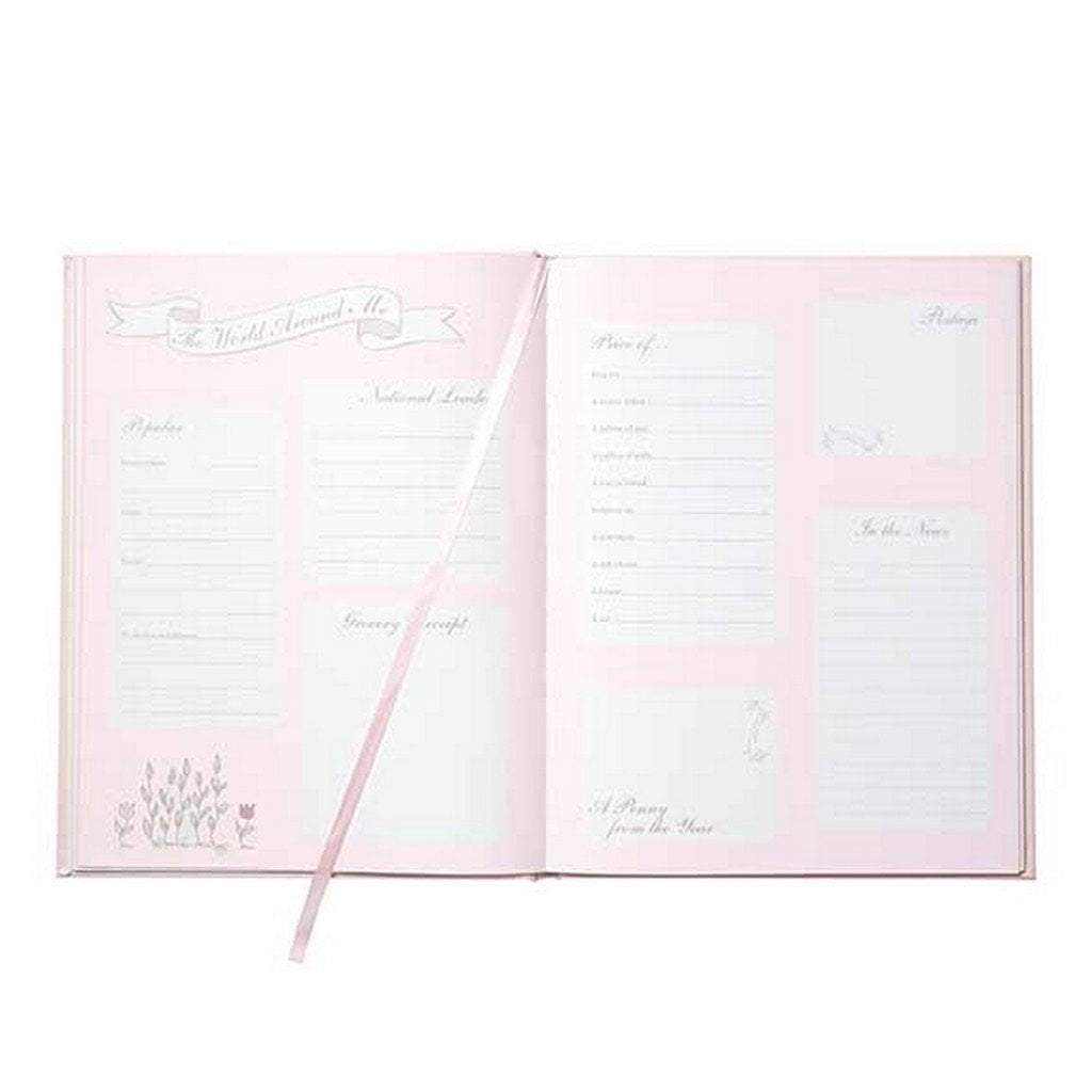CR Gibson Baby Memory Book Pink Leather Bonded