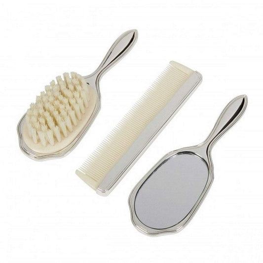 C R GibsonCR Gibson Silver Brush, Comb and Mirror set for New BabyBabysupermarket