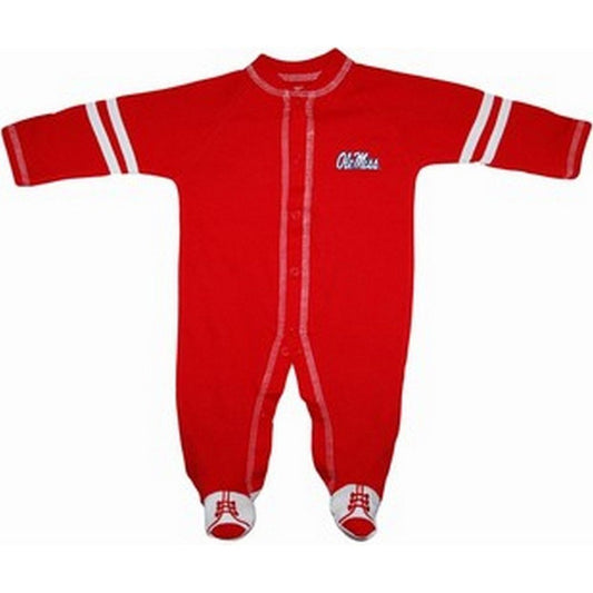 Creative Knitwear Ole Miss Sports Shoe Footed Infant Romper