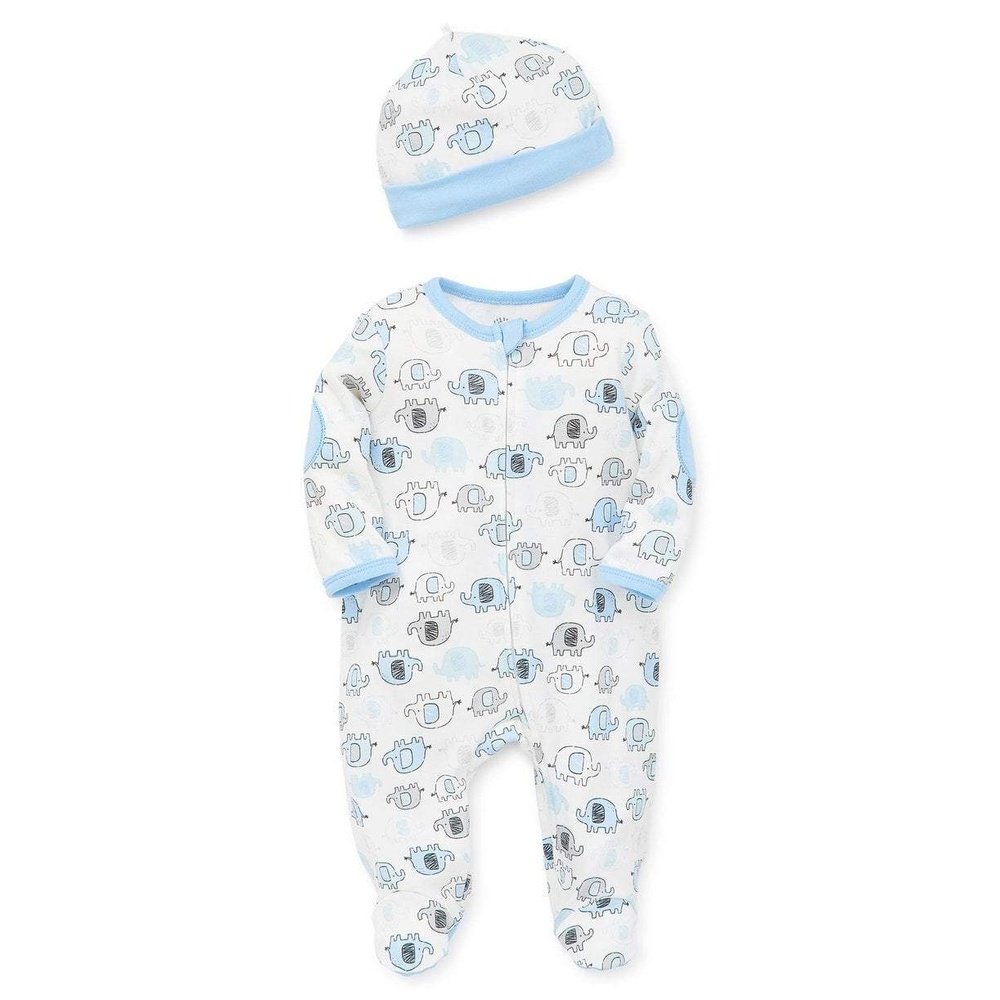 Cute Elephant Footed One-Piece and Hat