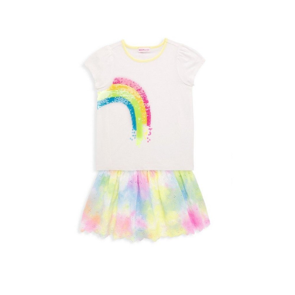 Design History Girls Sequin Rainbow Shirt