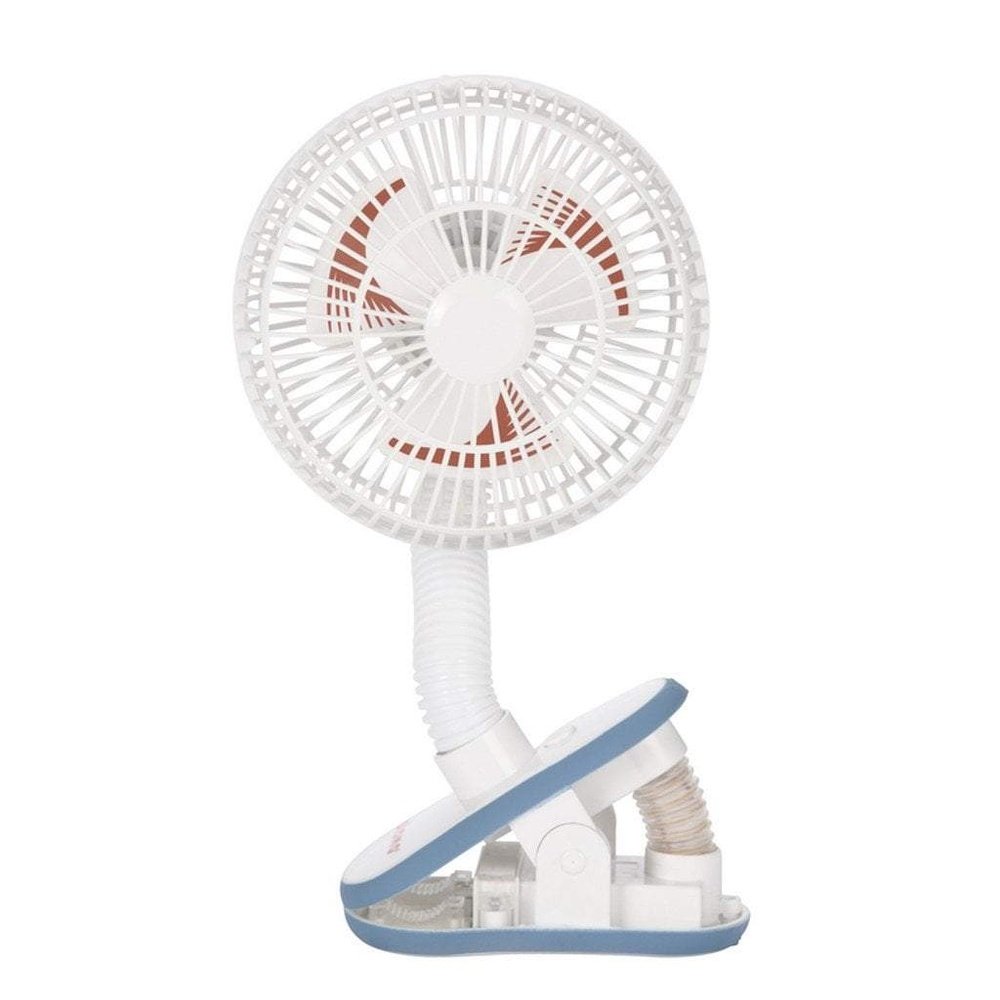 Diono Clamp Stroller Fan White with Blue Accents