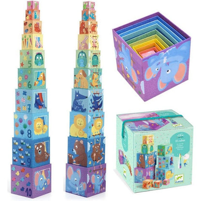 Djeco Blocks & Towers Rainbow Blocks