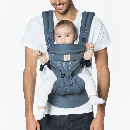 Ergobaby 360 All Position Omni Baby Carrier Cool Air Mesh Oxford Blue