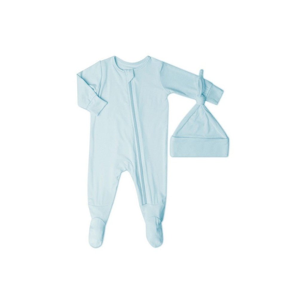 Everly Grey Footie 2 Piece Set Whispering Blue