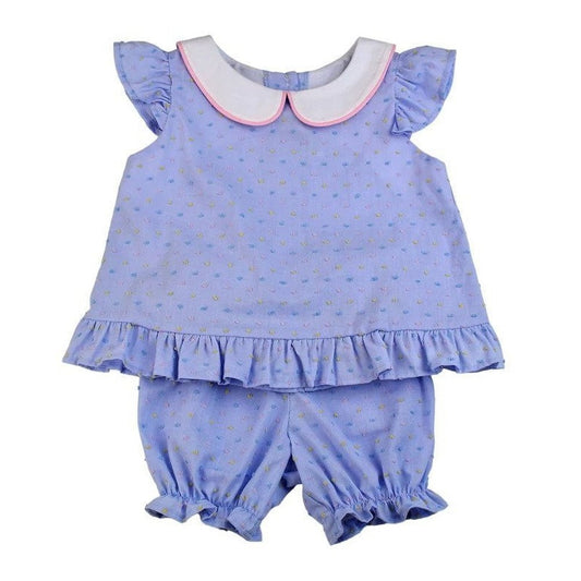 Funtasia Too Blue Dobby Dot Popover Set